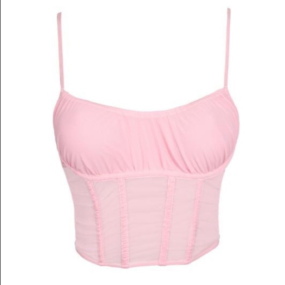 mesh cage corset top